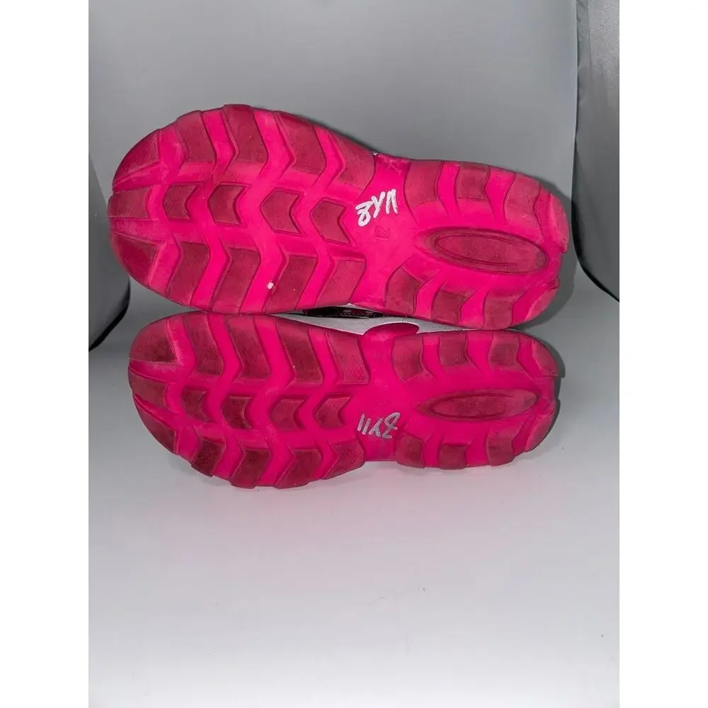 Disney Minnie Mouse Little Girls Bows Pink Black Polkadot Snow Boots Size 12